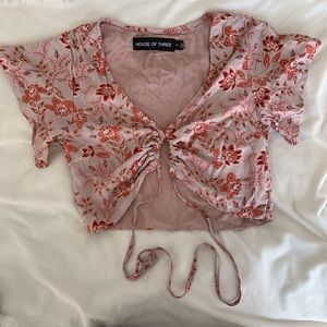 LF // House of Three Floral Crop Top